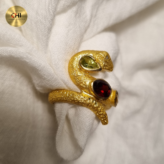 Snake Ring - Fine Brass Statement Finger Ring