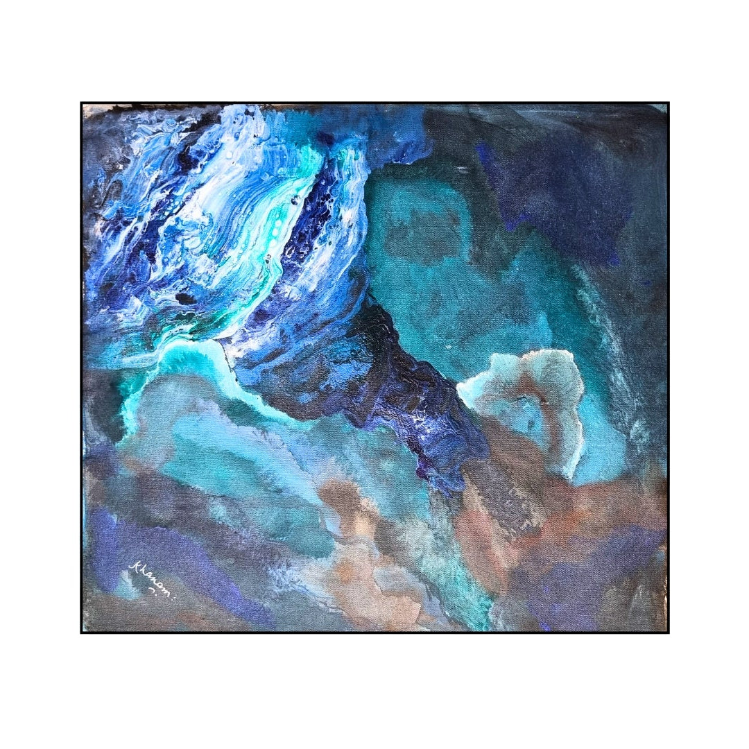 Deep Current - Original Acrylic Painting on Canvas, Signed