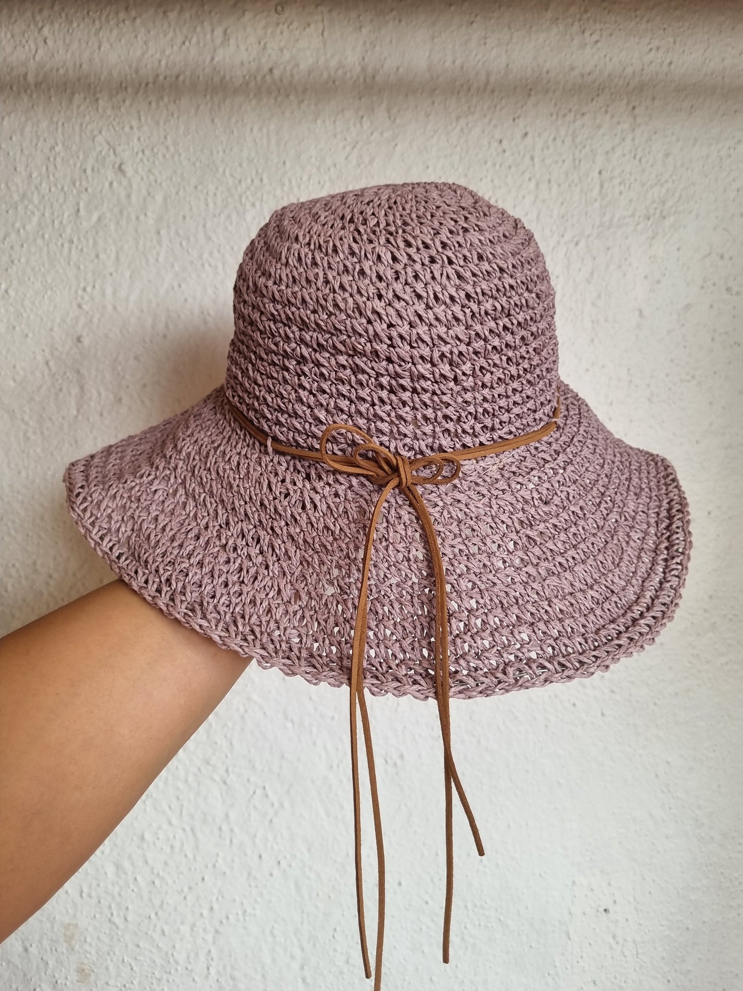 Purple Straw Hat - Bold Statement Summer Accessory