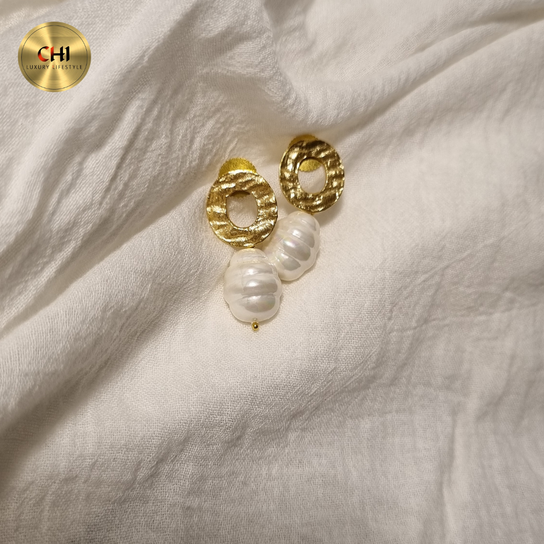 Rain Drop Earrings Gold Laminate Minimalist Jewelry