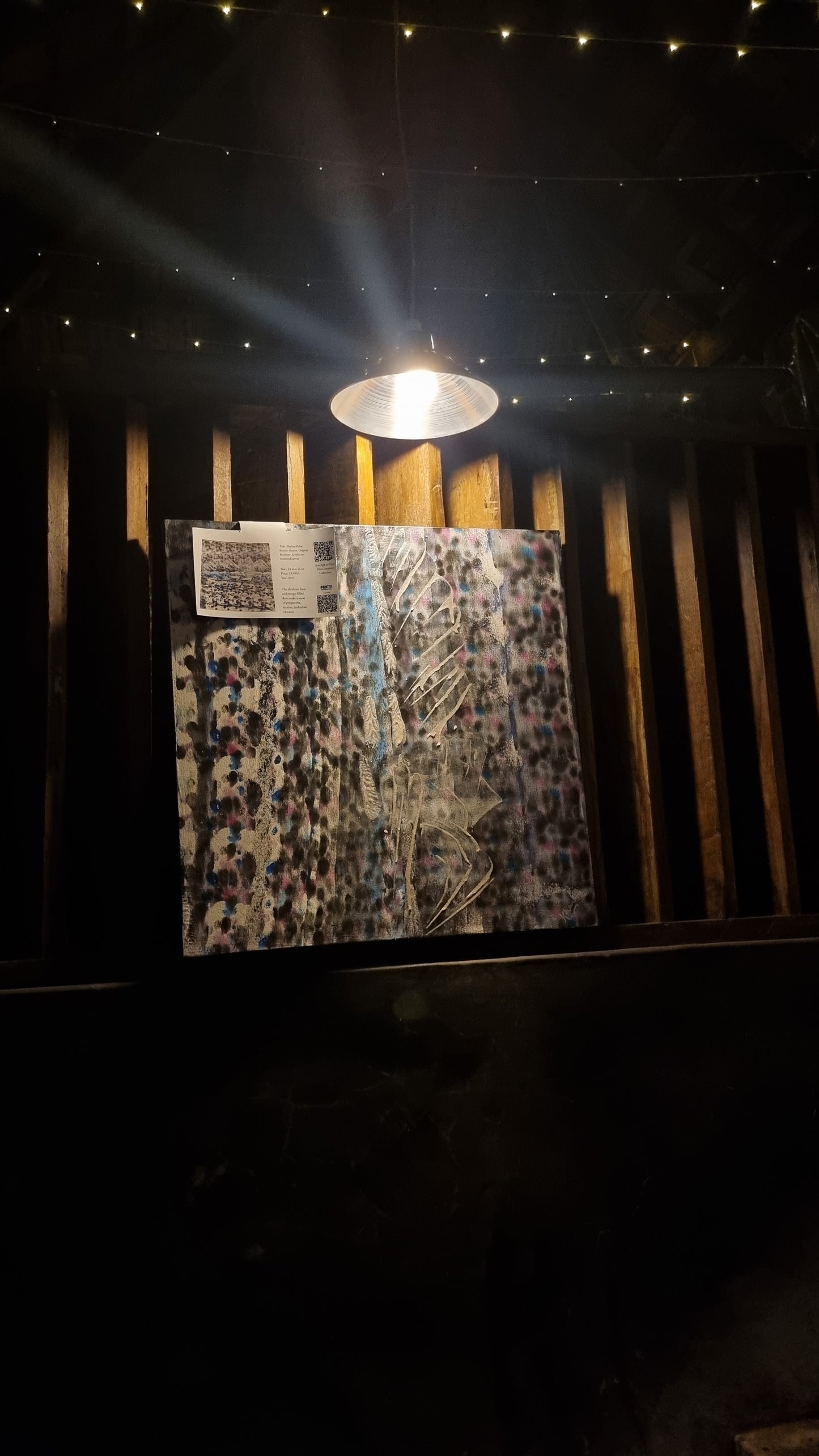 Skyline Pulse - Original Abstract Acrylic Painting on Mounted Canvas