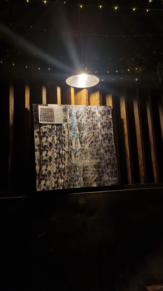 Skyline Pulse - Original Abstract Acrylic Painting on Mounted Canvas