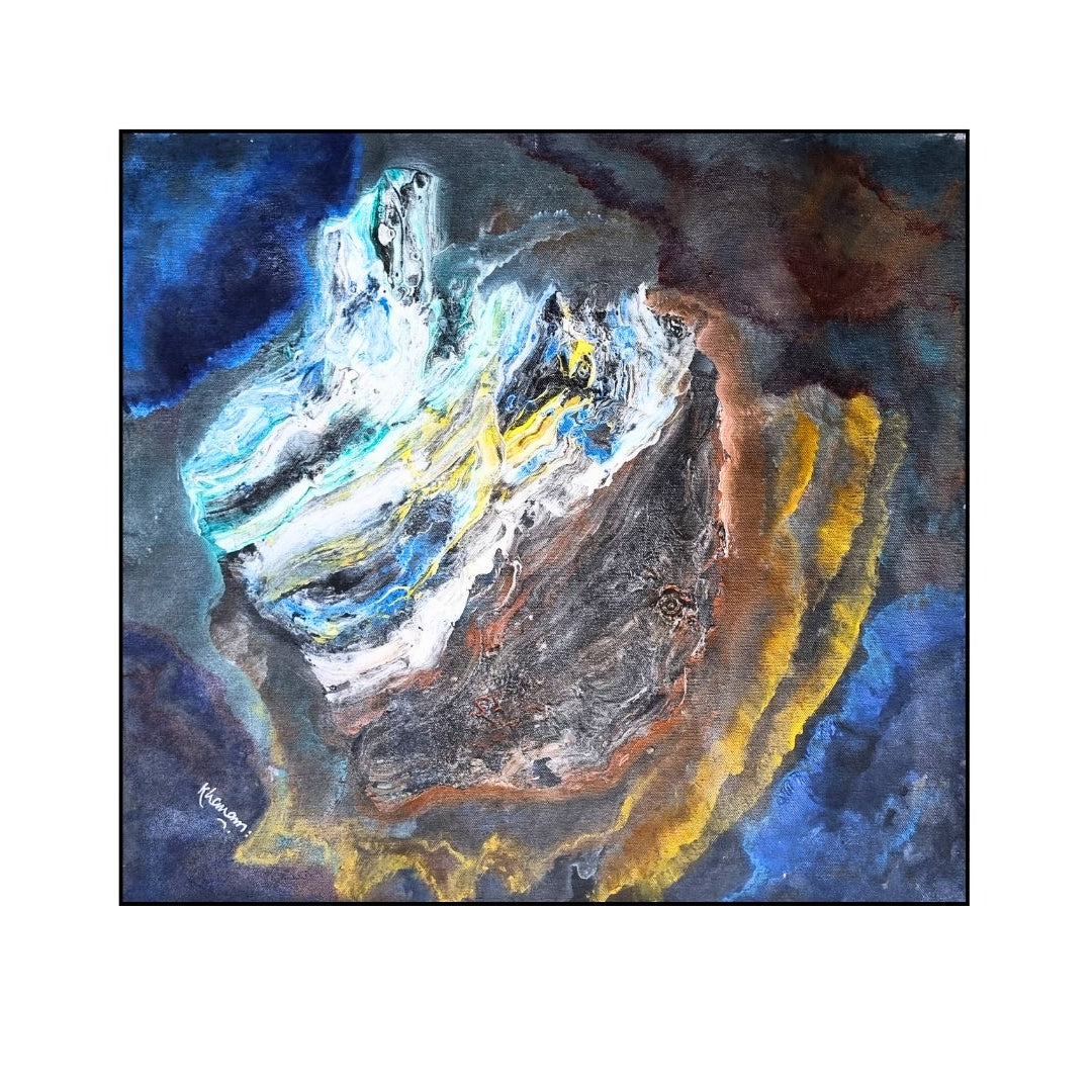 Subterranean Flow - Original Acrylic Painting on Canvas, Signed