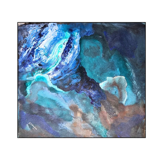 Deep Current - Original Acrylic Painting on Canvas, Signed