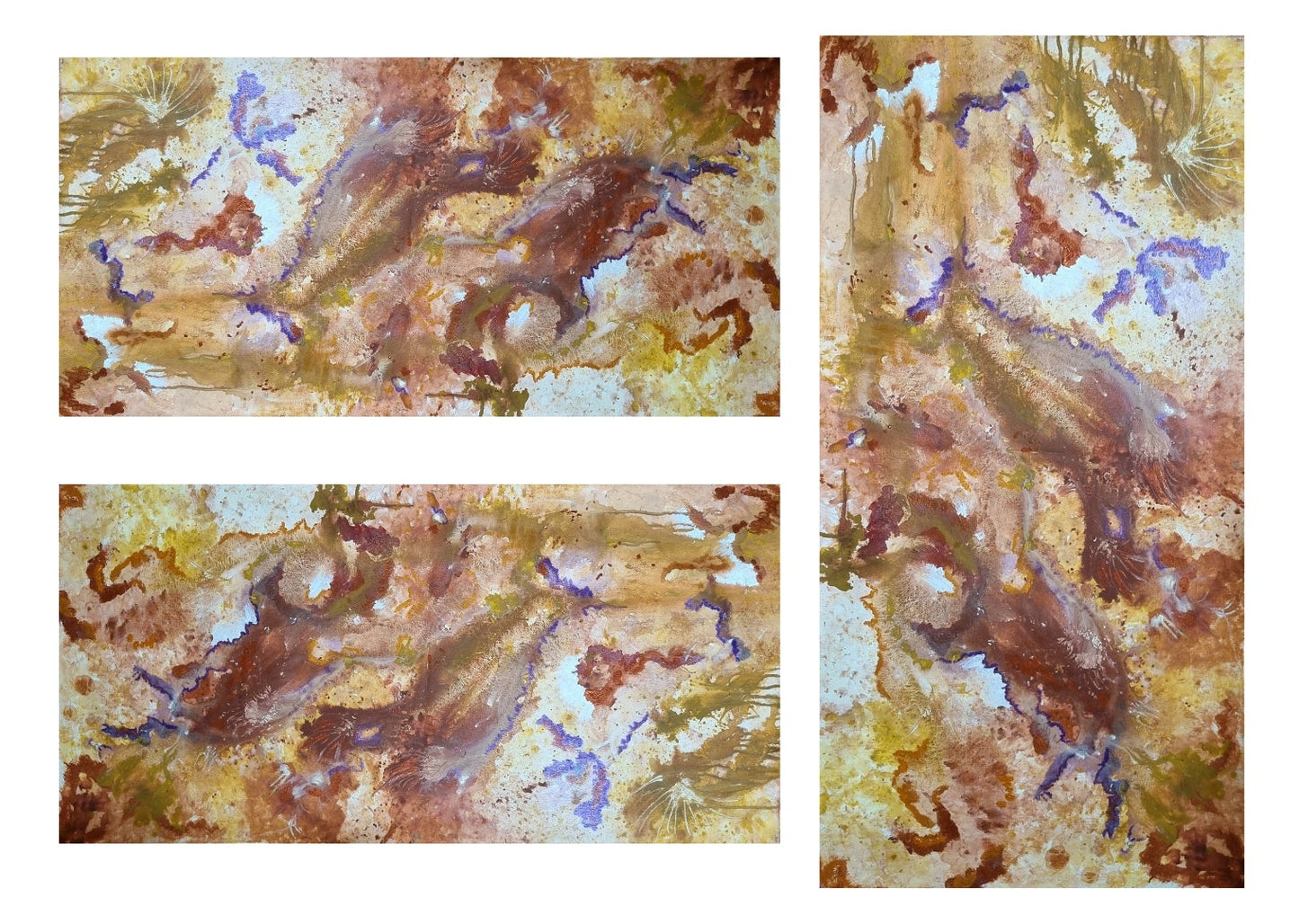 Artistic depiction of Jupiter with details on medium, size, price, and year.