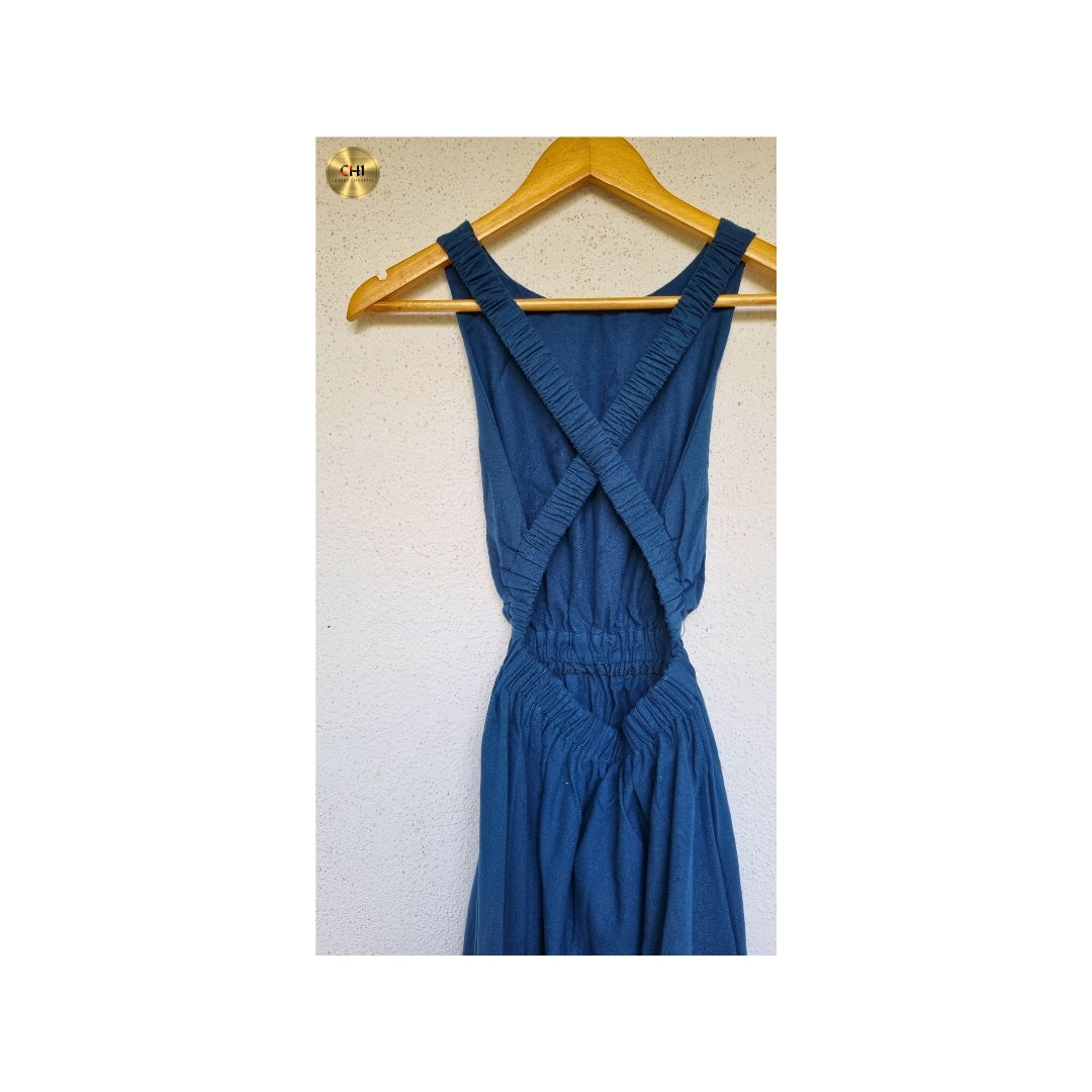 Elegant Crossback Backless Dress - Luxury Evening Wear