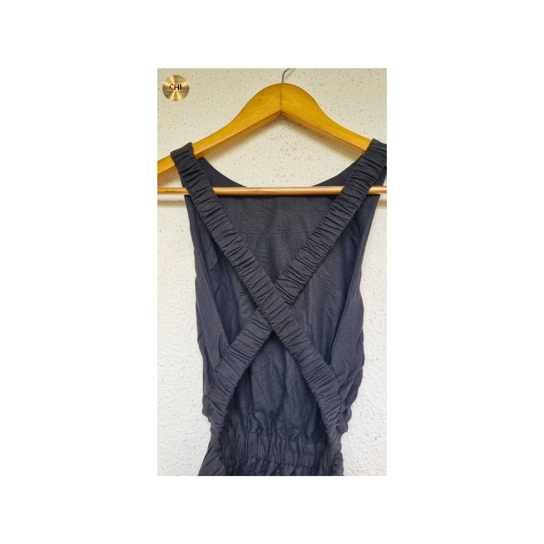 Elegant Crossback Backless Dress - Luxury Evening Wear