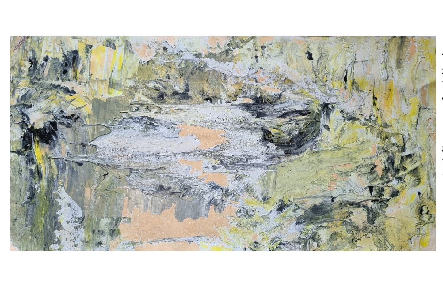 Flow of Abundance - Original Abstract Oil Painting on Mounted Canvas