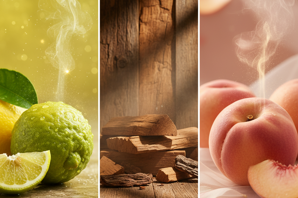 Chi Fragrance Oil - Fresh Bergamot Cedar & Peach Scent banner