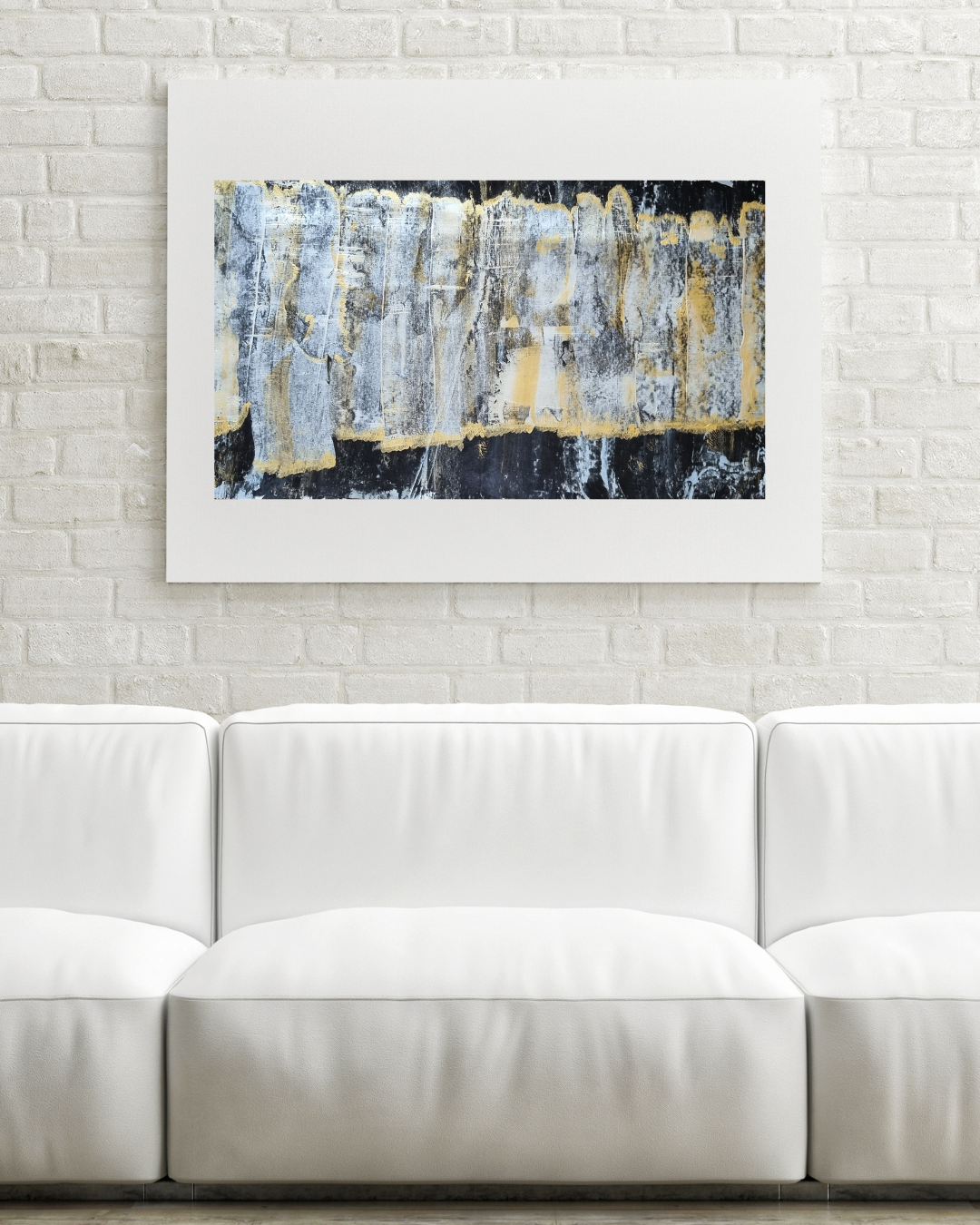 Gene - Original Abstract Oil Painting on Canvas 2x4 Feet