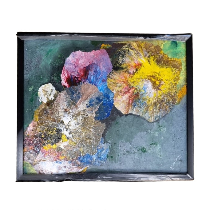 Jellyfish Hand-Painted Acrylic Canvas - Artist Signed Original Art on Wooden Frame