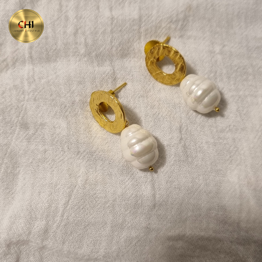 Rain Drop Earrings Gold Laminate Minimalist Jewelry