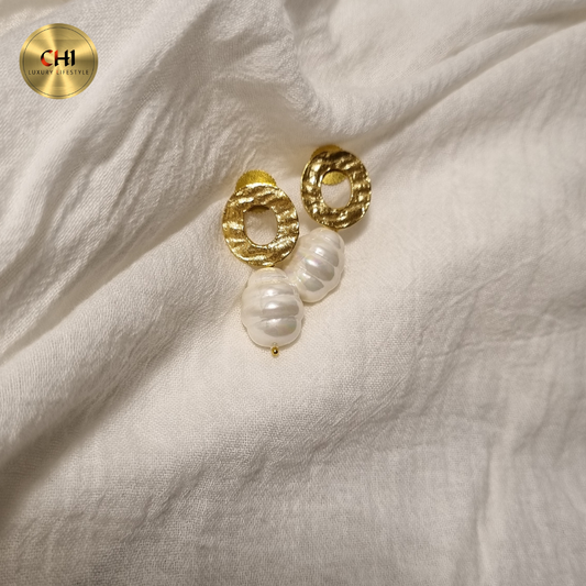 Rain Drop Earrings Gold Laminate Minimalist Jewelry